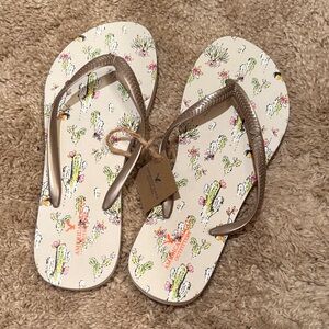 NWT American Eagle Cactus Print Flip Flops S
Sandals thongs
